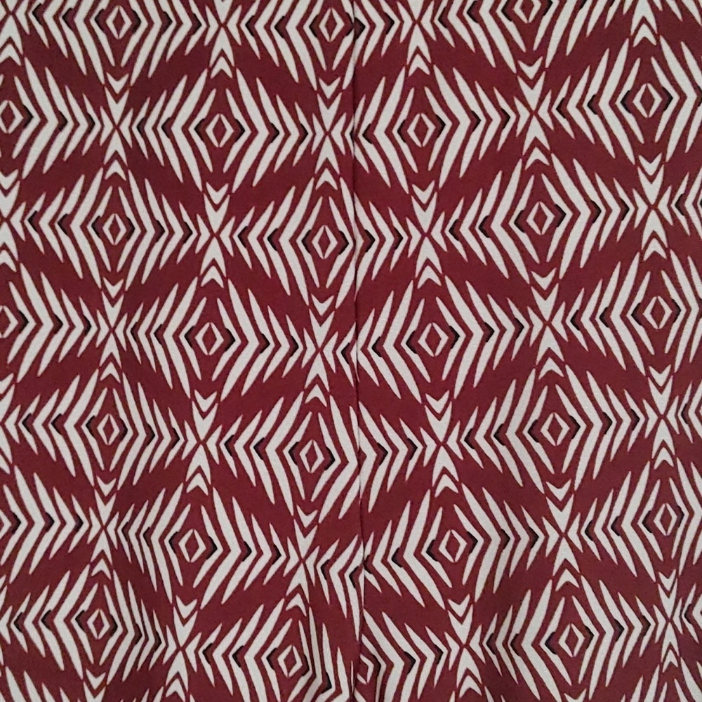 Plus Size High Waisted Palazzo Pants size 14/16W Burgundy Business Casual EUC - Picture 3 of 7